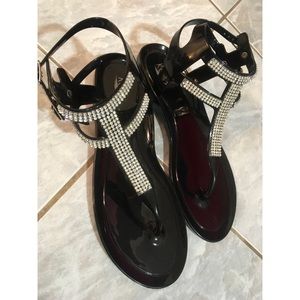 Black Sparkle Sandles